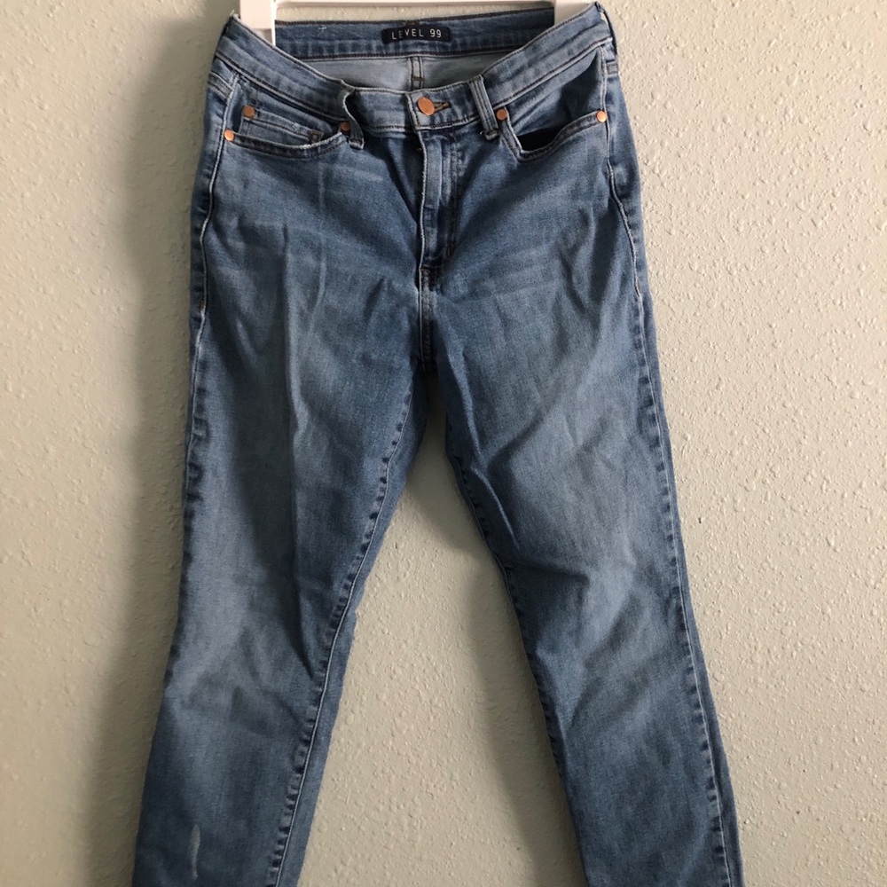 Level 99 Blue Skinny Jeans